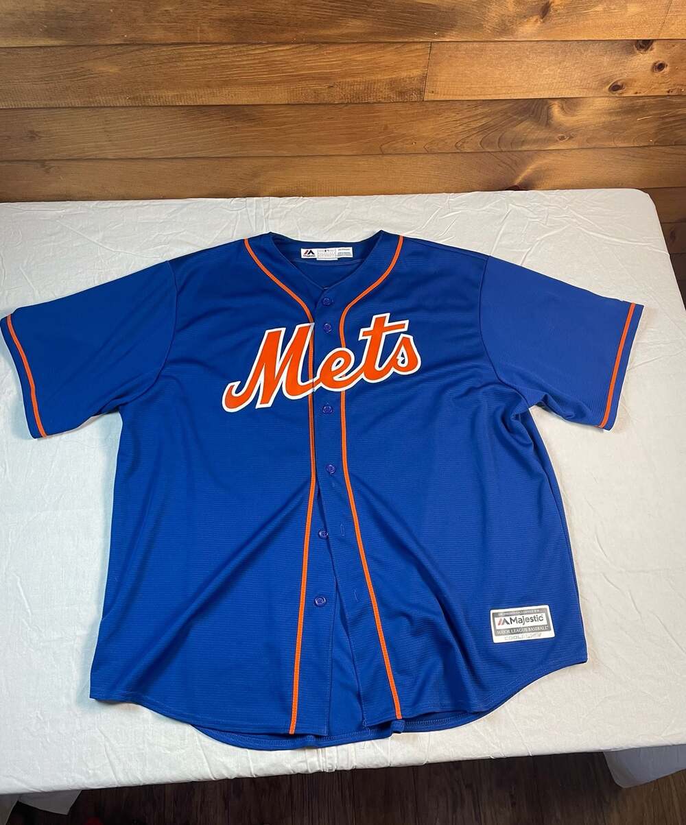 Majestic New York Mets Noah Syndergaard 34 Cool Base Authentic Jersey Size 2XL